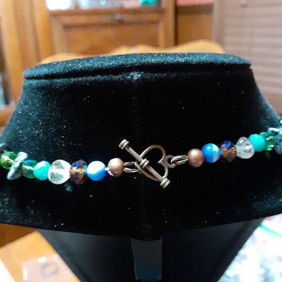 Handmade Gemstone, Crystal, and Glass Bead Necklace 24" - Picture 6 of 6
